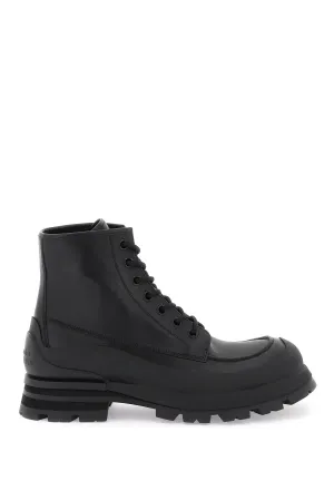 Alexander Mcqueen Leather Ankle Boots (Size - 44)