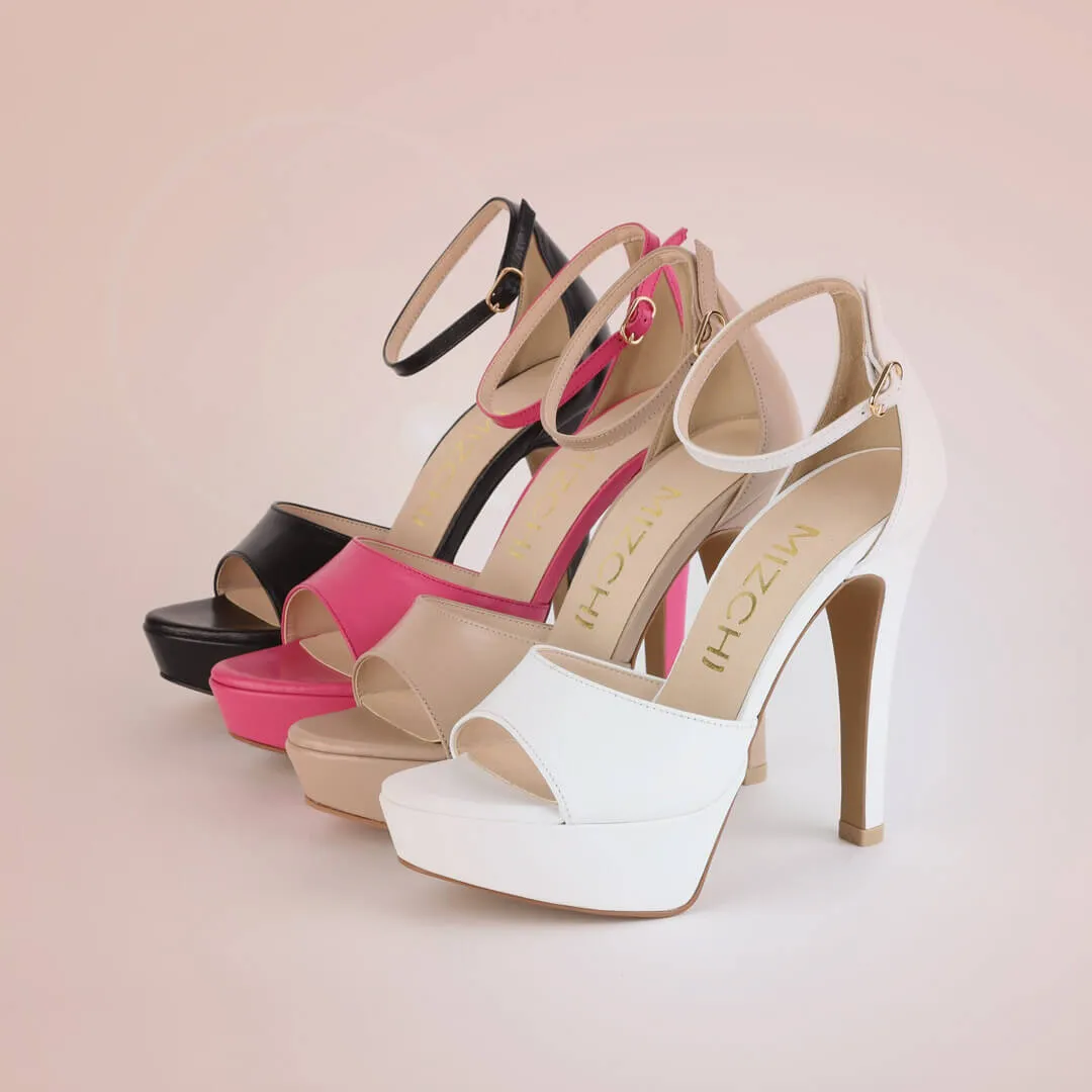 AMBIKA - ankle strap platform