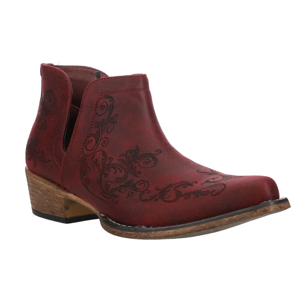 Ava Paisley Embossed Snip Toe Cowboy Booties