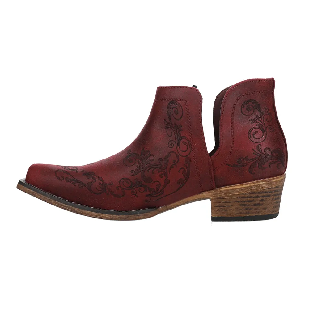 Ava Paisley Embossed Snip Toe Cowboy Booties