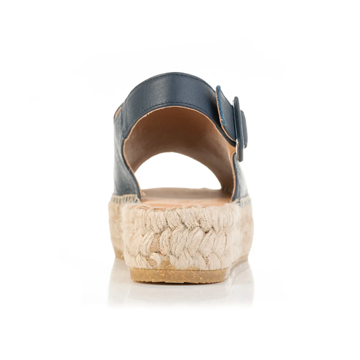 Bona - Extra-Wide Fit Espadrille - Navy Leather