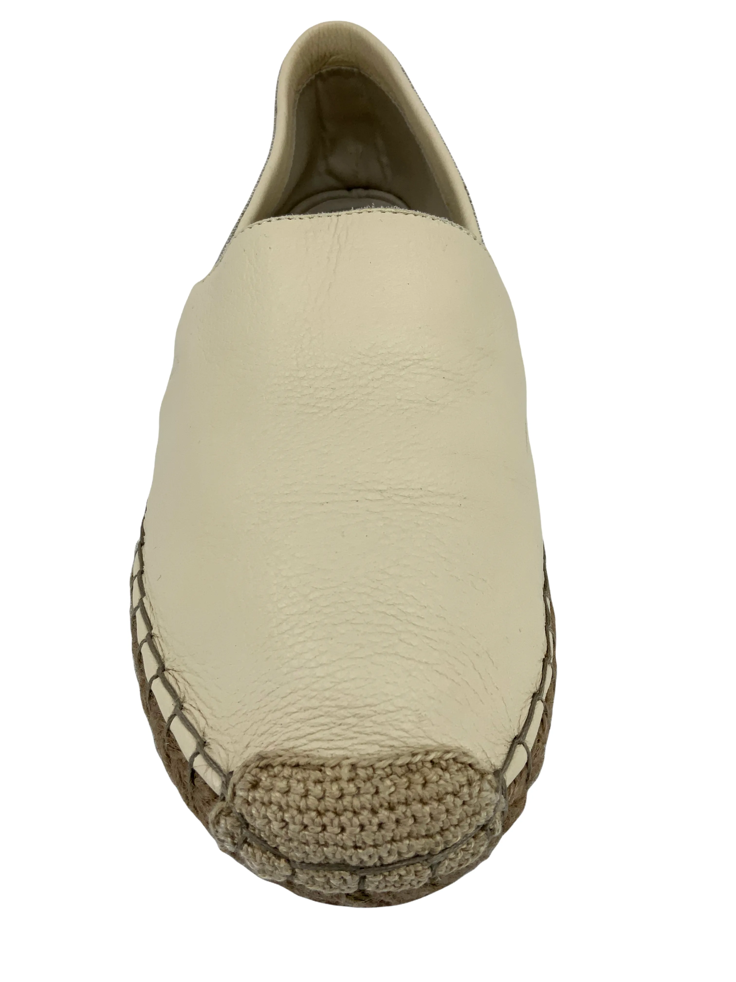 Brunello Cucinelli Leather Monili Trim Espadrille Flats Size 9