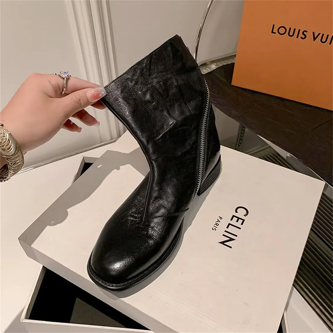 Casual Chic RoundToe Ankle Boots