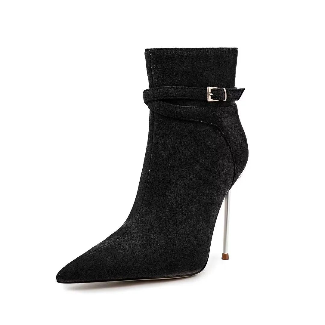 Chic Pointed Toe Stiletto Ankle Boots