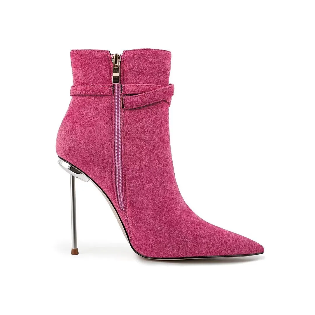 Chic Pointed Toe Stiletto Ankle Boots