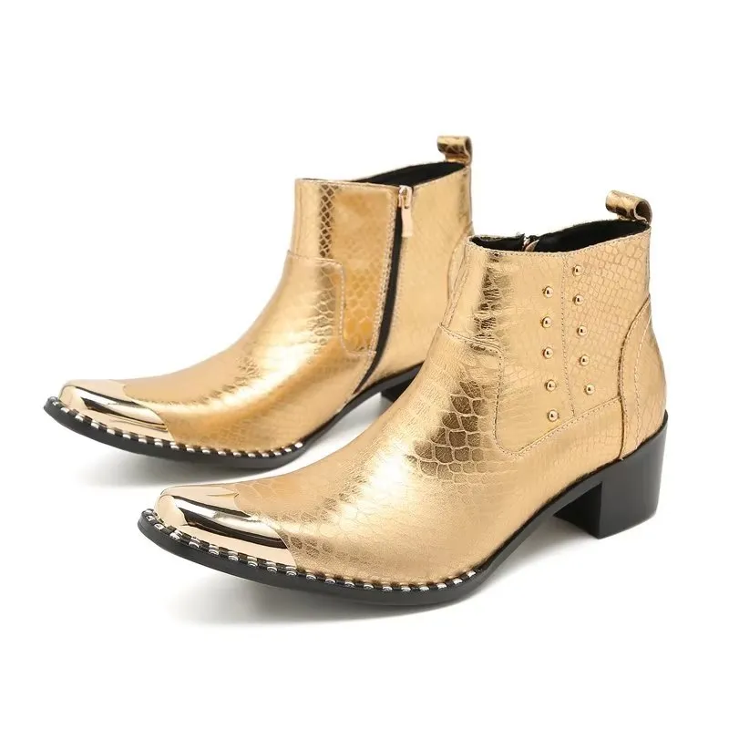 Chic Zipper Leather Ankle Boots