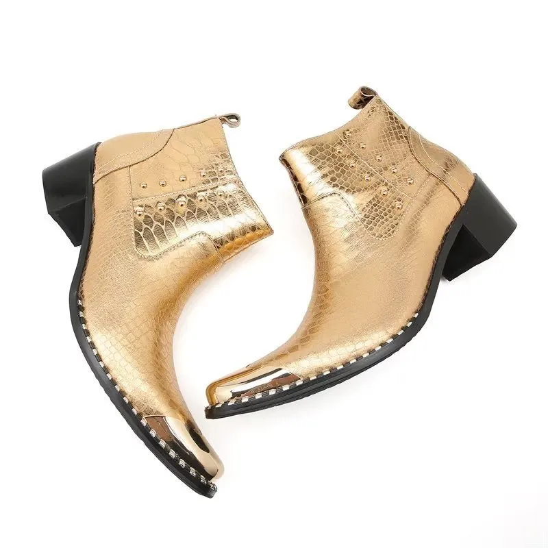 Chic Zipper Leather Ankle Boots