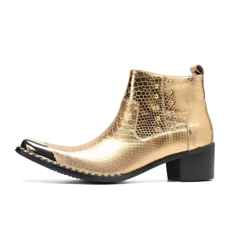 Chic Zipper Leather Ankle Boots