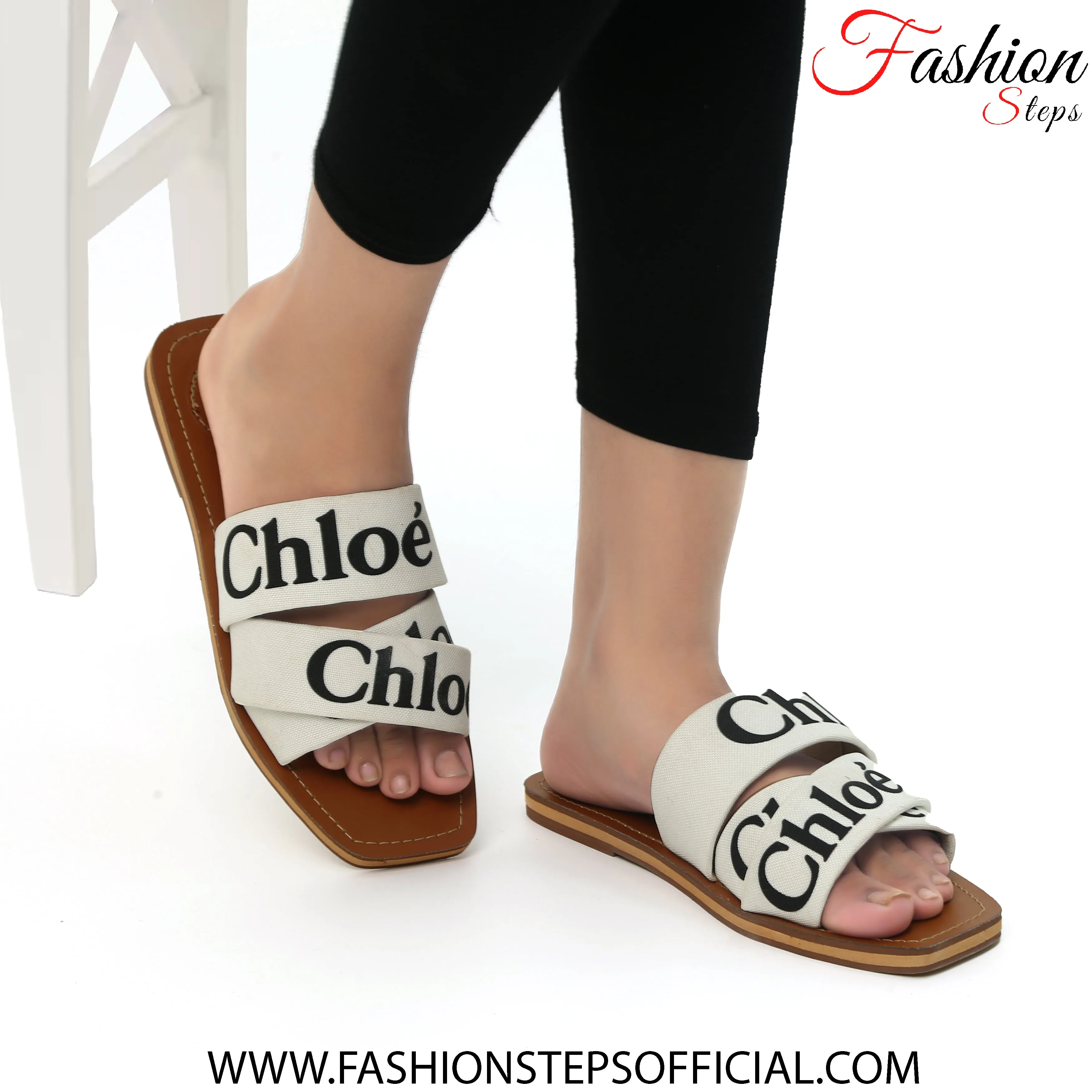 CHLOE Denium Flats (WHITE)