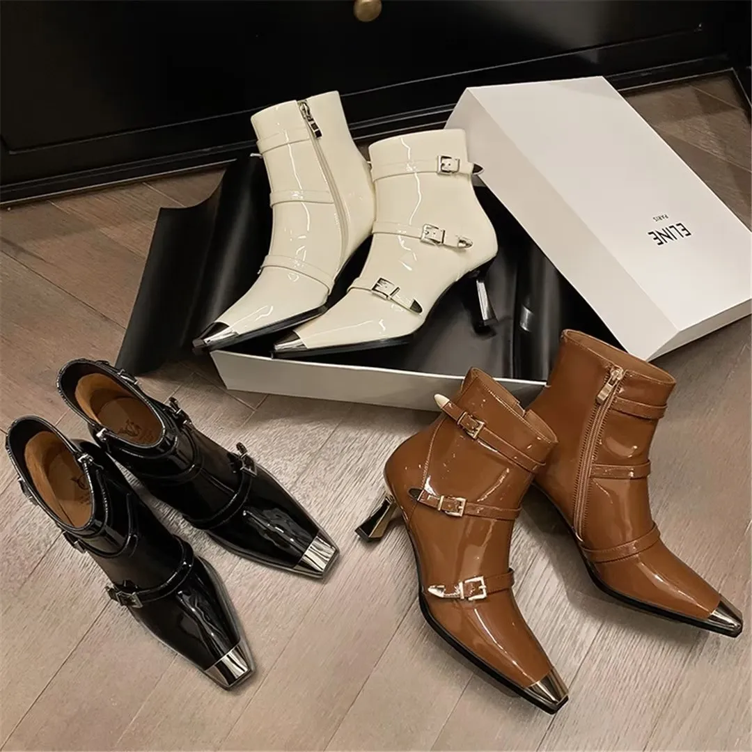 CrocSquare Petite Leather Boots