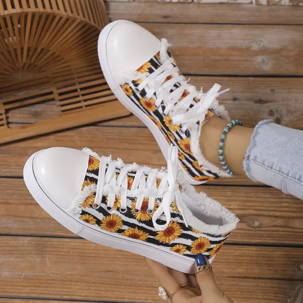 deanwangkt - Halloween Yellow Casual Daily Patchwork Printing Round Comfortable Shoes