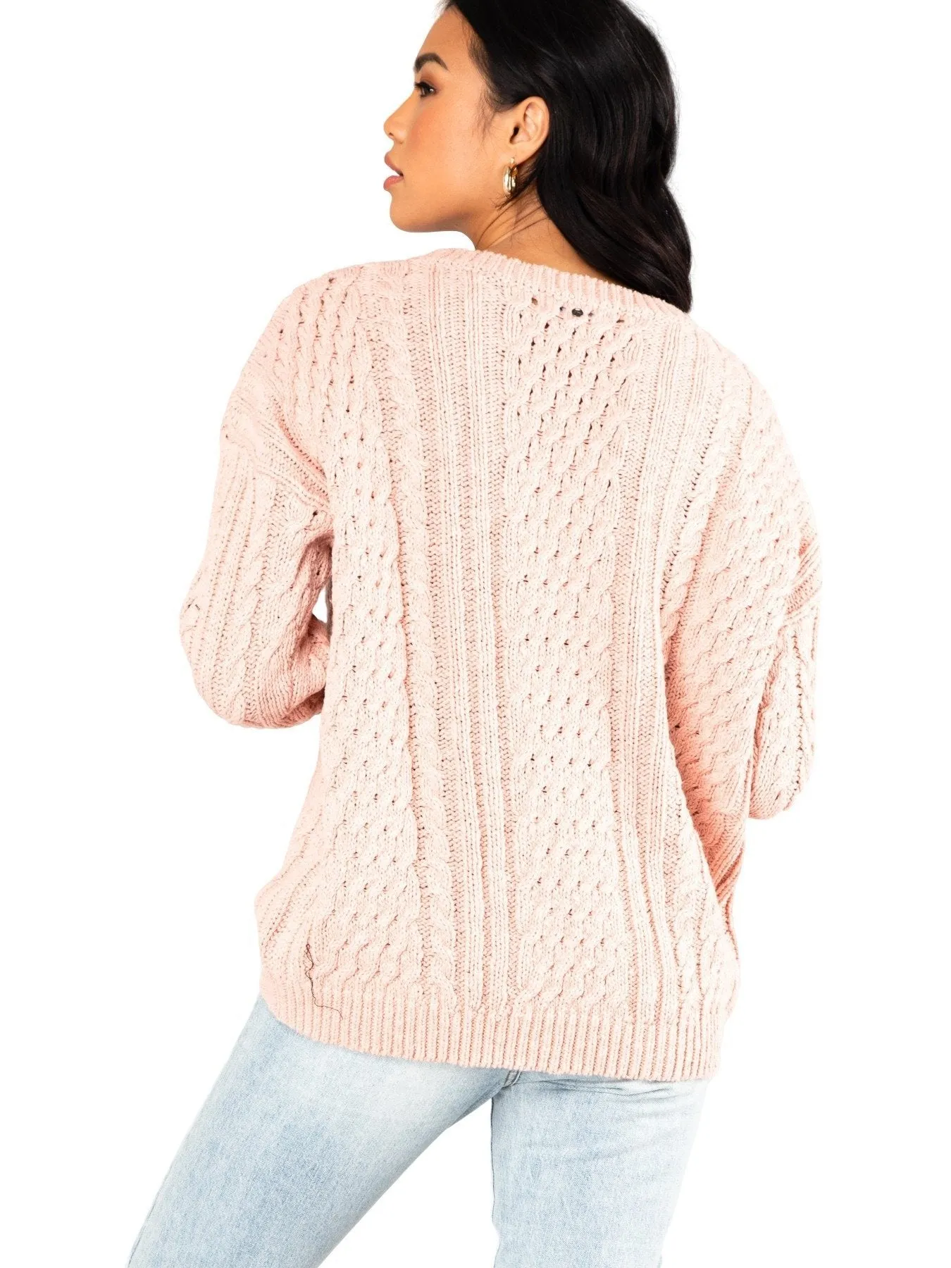 Eden Crew Neck Knit - Dusty Peach