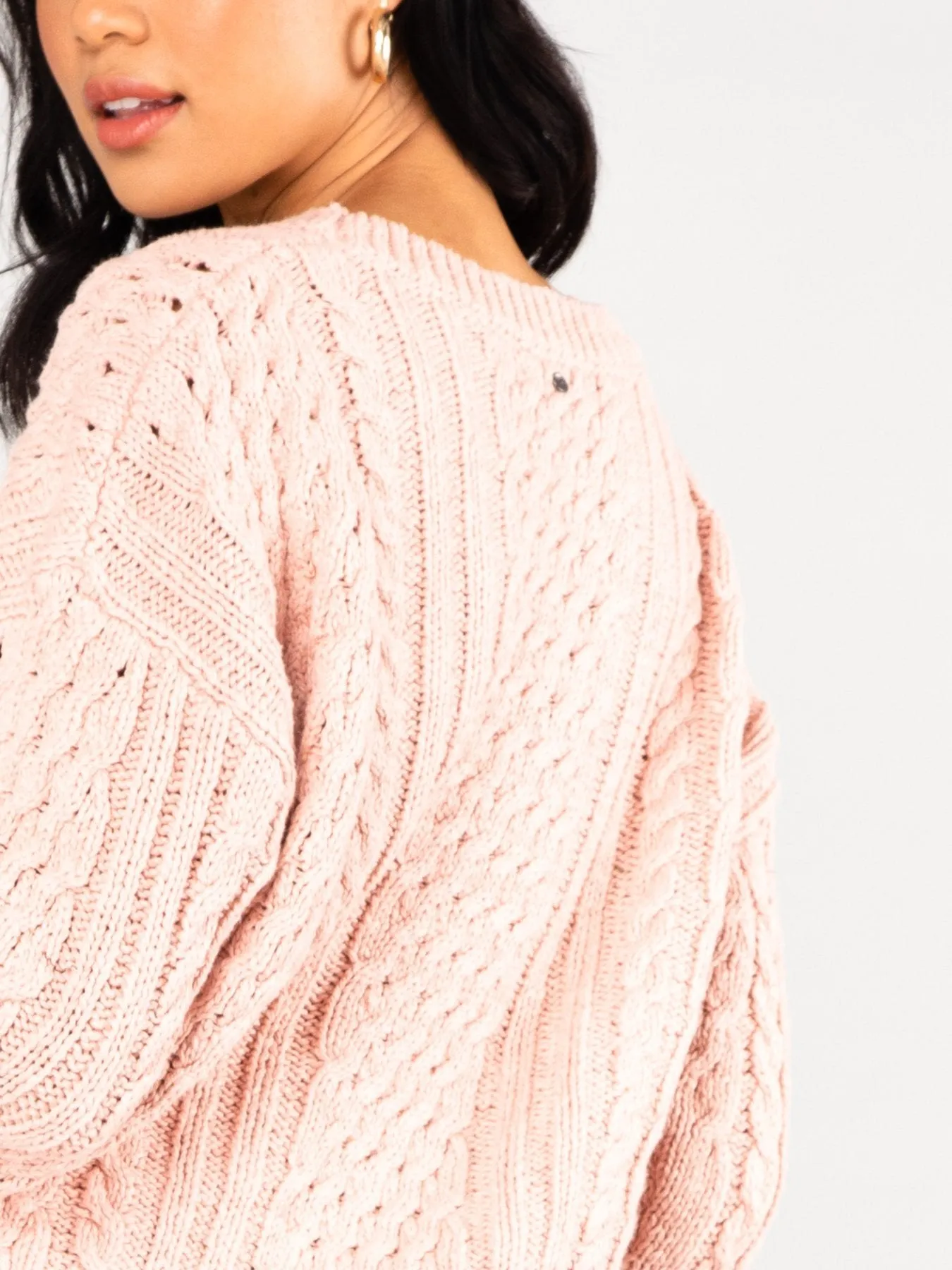 Eden Crew Neck Knit - Dusty Peach