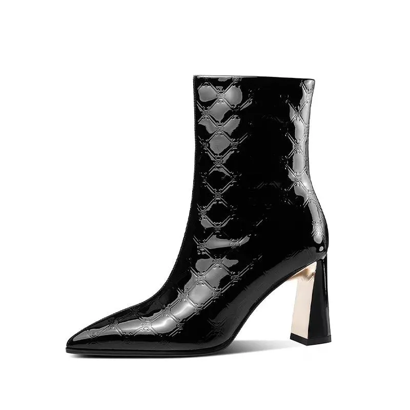 Exotic Chic Luxe High Heeled Boots