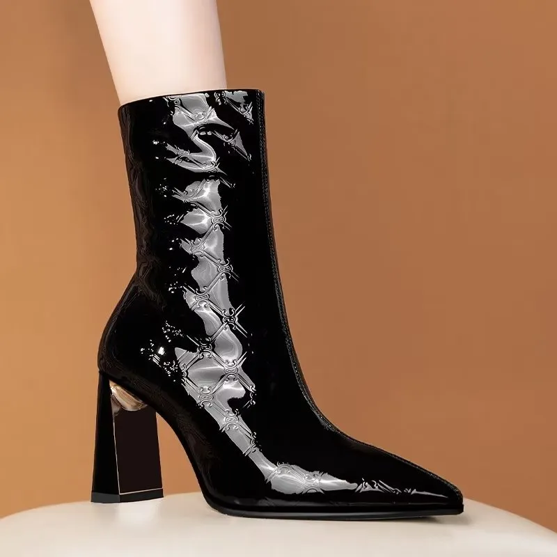 Exotic Chic Luxe High Heeled Boots