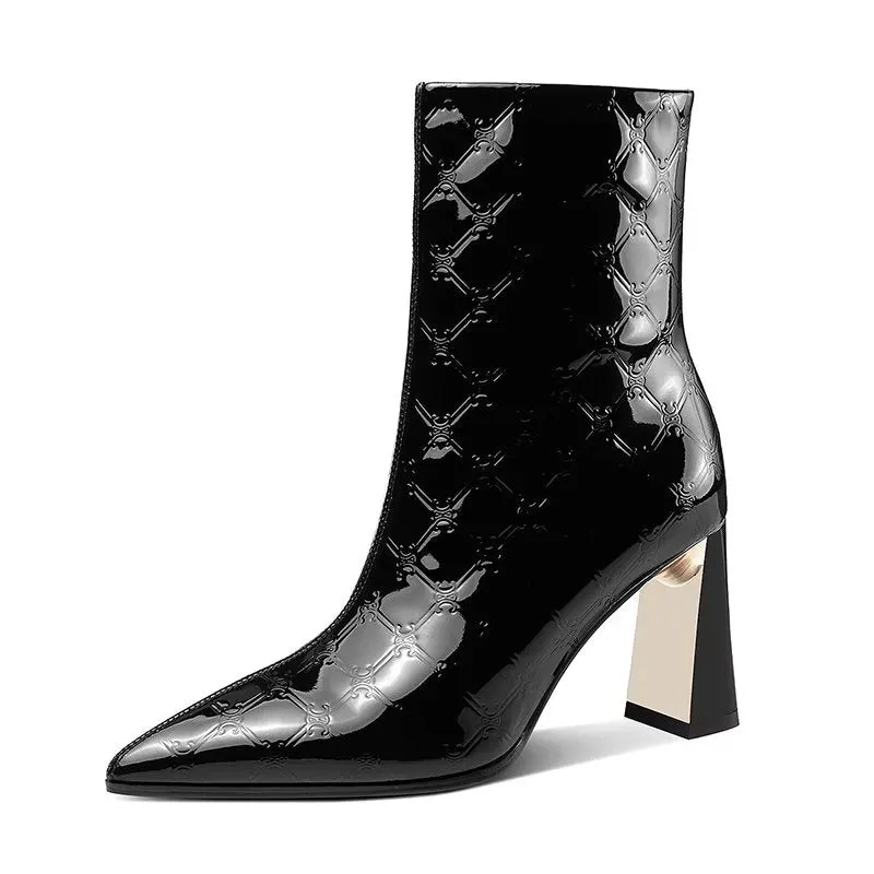 Exotic Chic Luxe High Heeled Boots