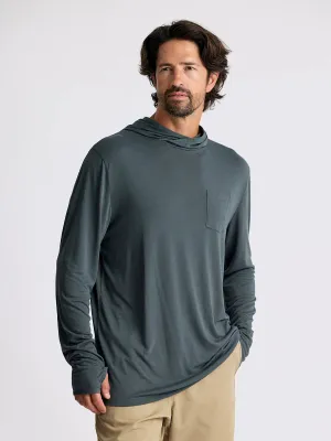 Free Fly Men's Bamboo Lightweight Hoodie in Midnight