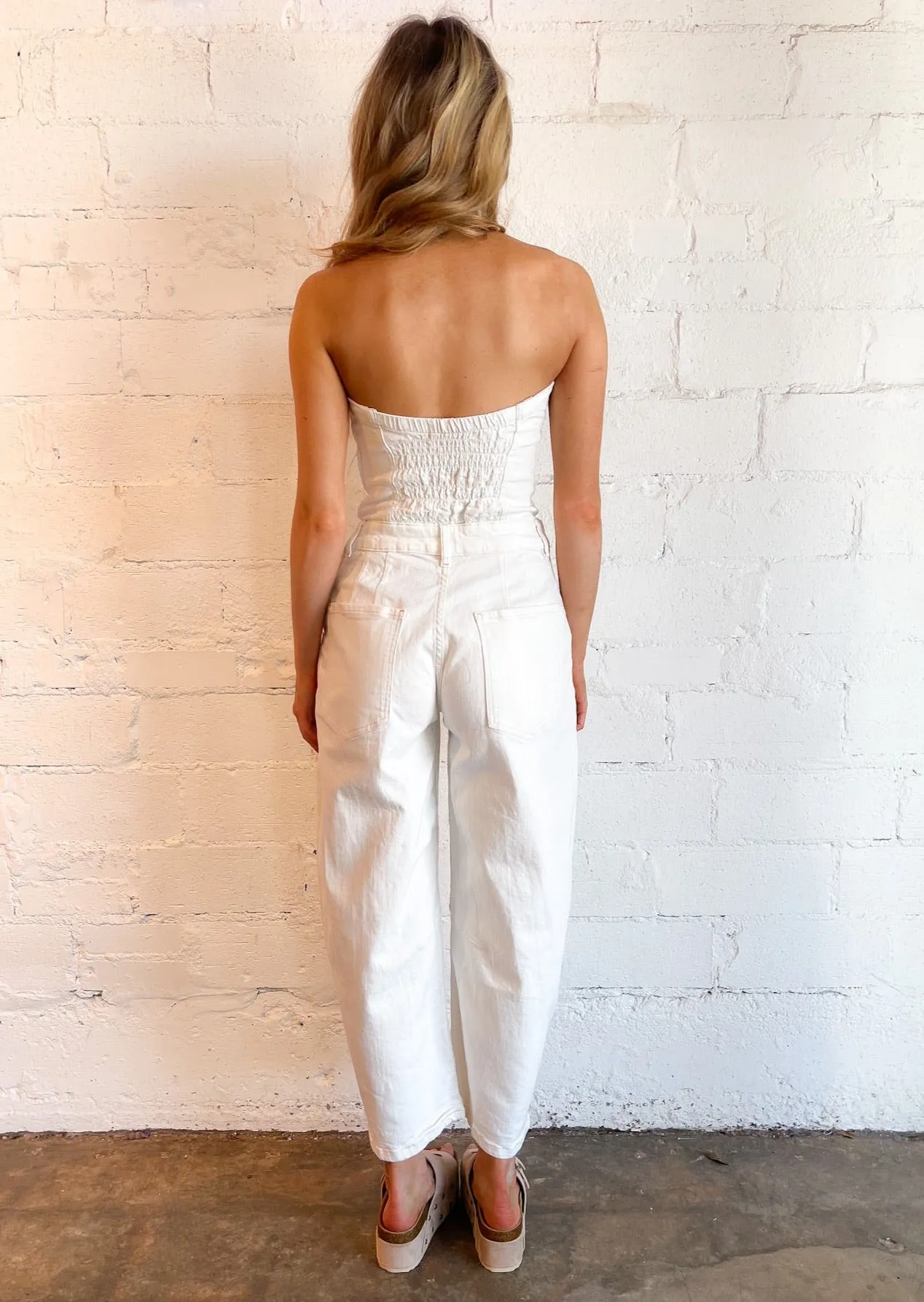 Free People Je Suis Pret Barrel Leg Jumpsuit