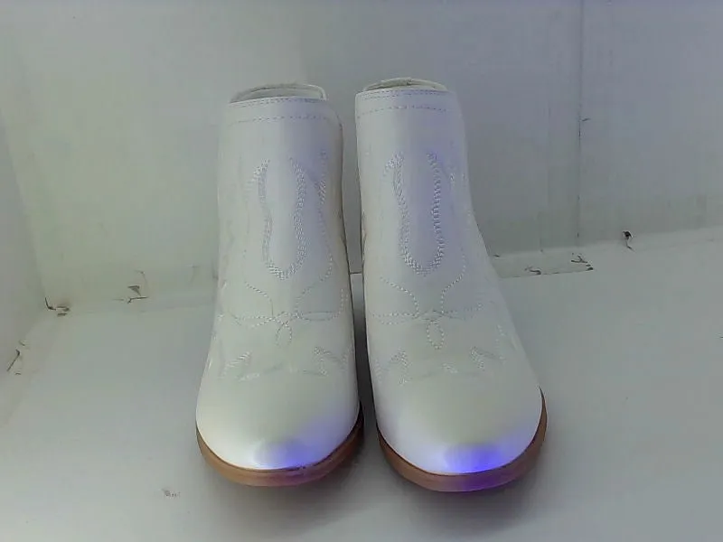 Globalwin White Cowboy Boots Size 10 Stylish Home Accent Pair of Shoes