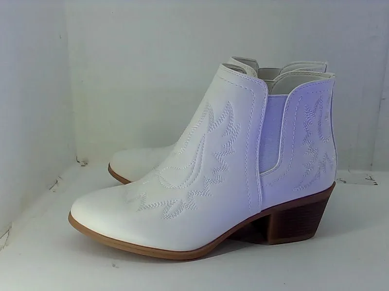 Globalwin White Cowboy Boots Size 10 Stylish Home Accent Pair of Shoes