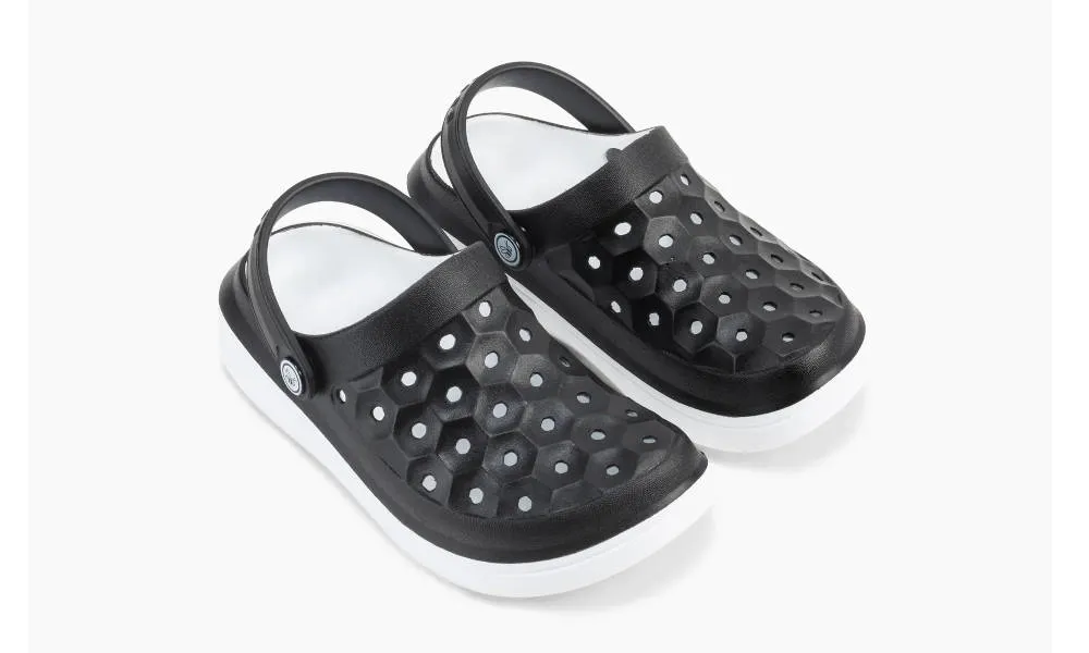 Joybees Kids Boys Varsity Clog Black White