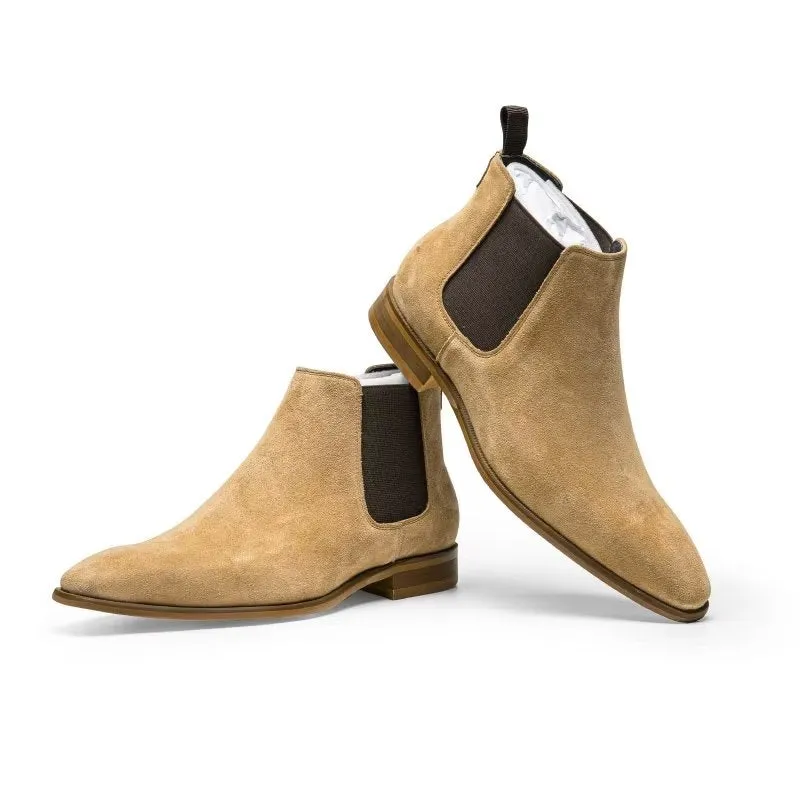 Luxury Leather Chic Fur-Lined Chelsea Boots