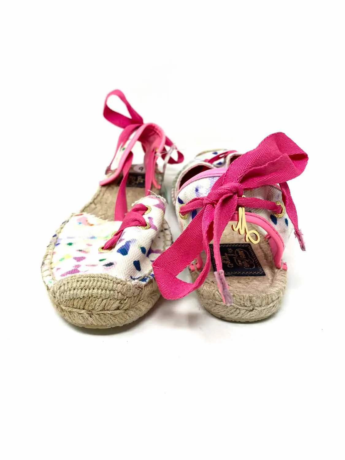 Milly Women's Pink Espadrille Dots Size 9 Flats