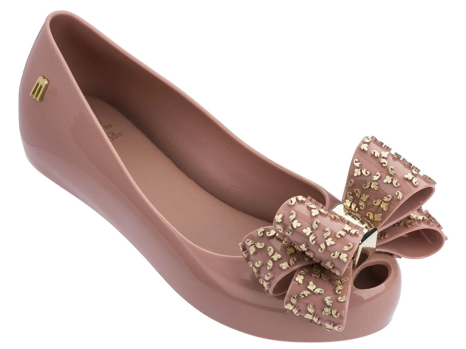 Mini Melissa Ultra Girl Rose Gold Speckled Gold Shoes