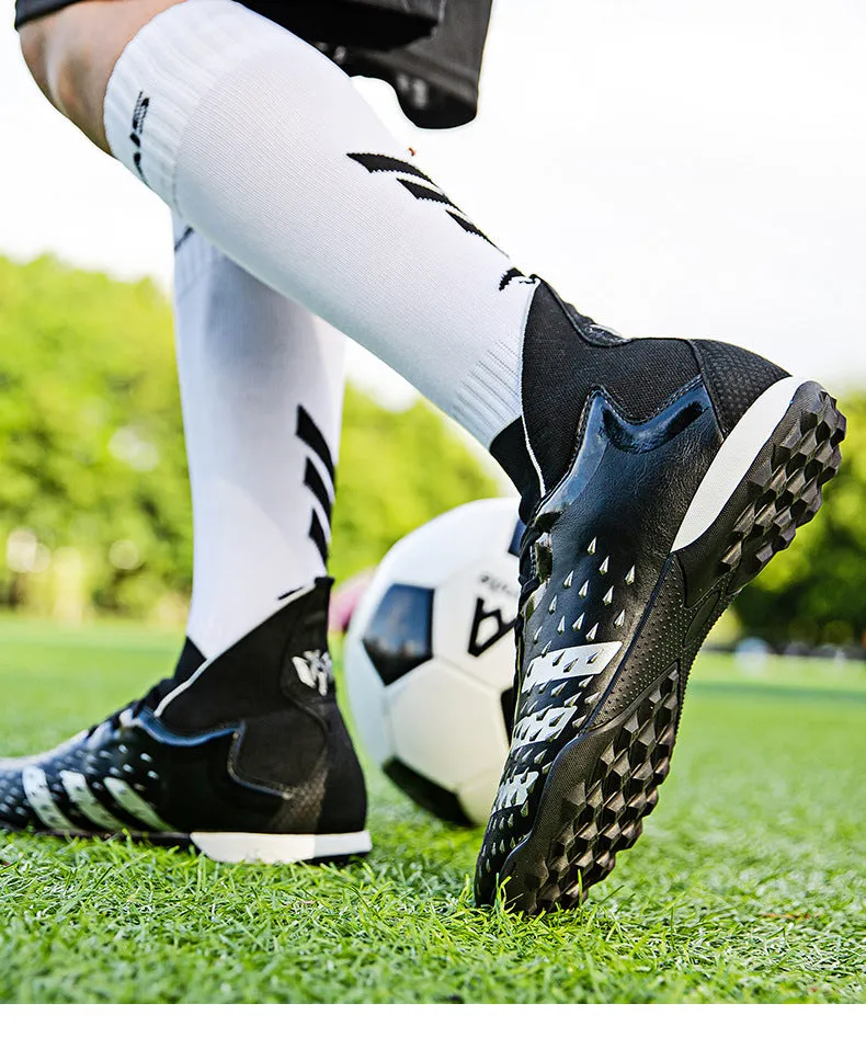 Non-Slip High-Top Soccer Cleats for Adult and Kids, Breathable