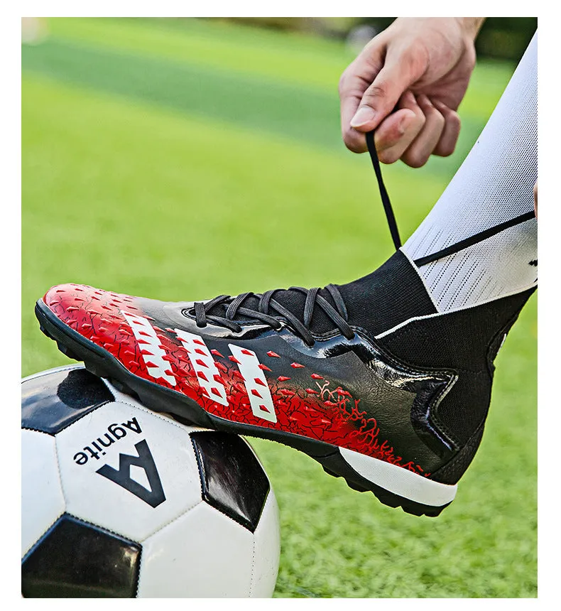 Non-Slip High-Top Soccer Cleats for Adult and Kids, Breathable