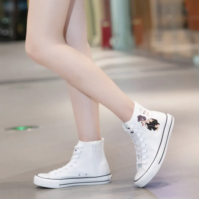 Owlkay Breatheable Casual High Top Canvas Shoes