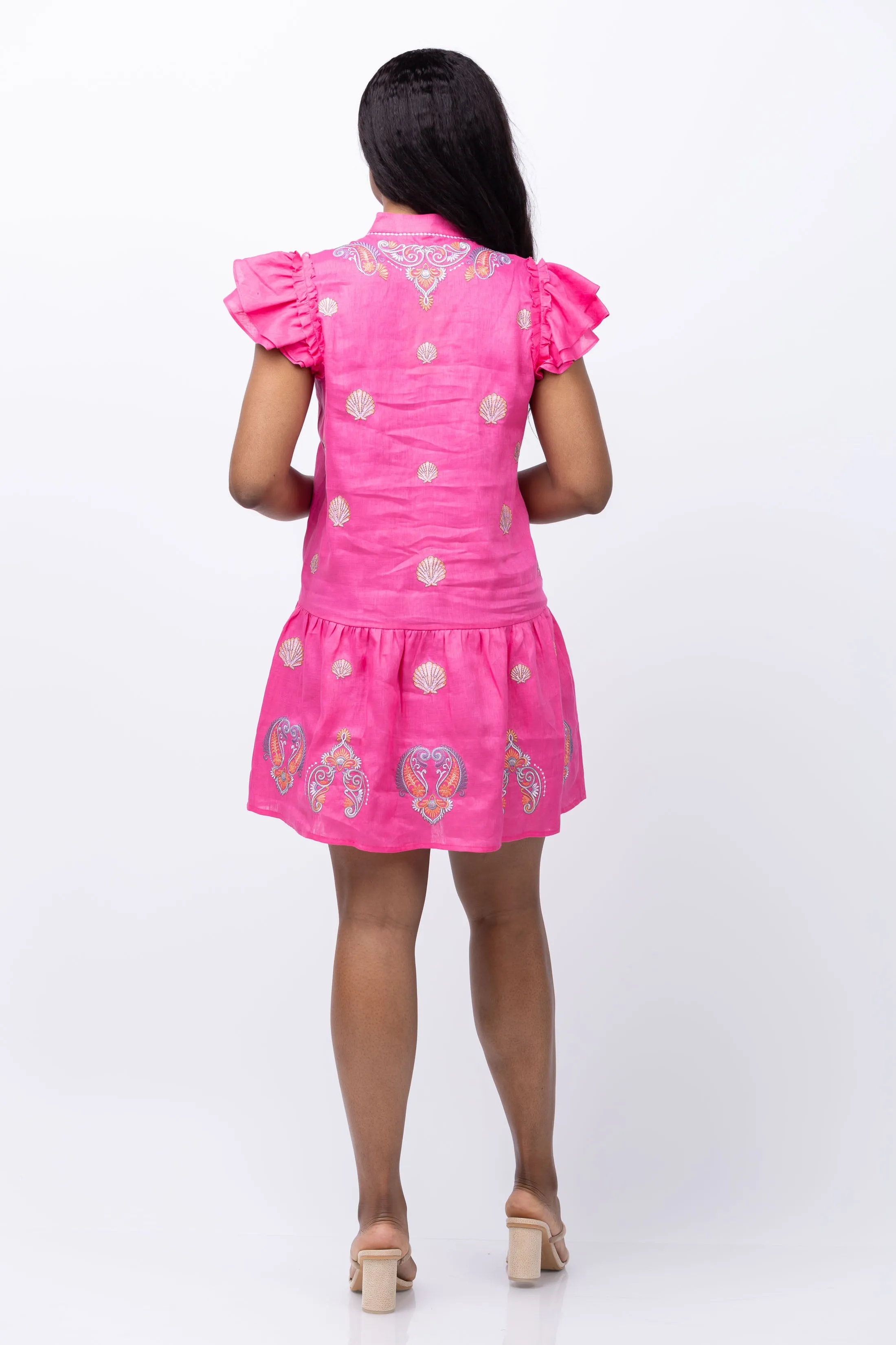 Tyler Boe Aimee Dress in Hot Pink