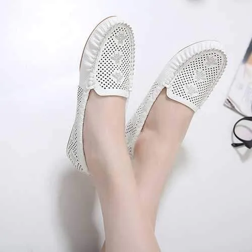 Women Hollow Out Breathable Soft Lightweight Flats