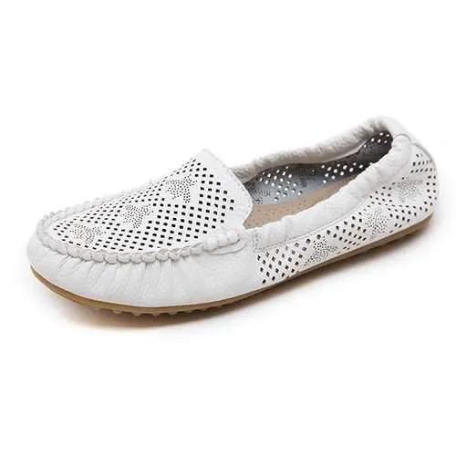 Women Hollow Out Breathable Soft Lightweight Flats