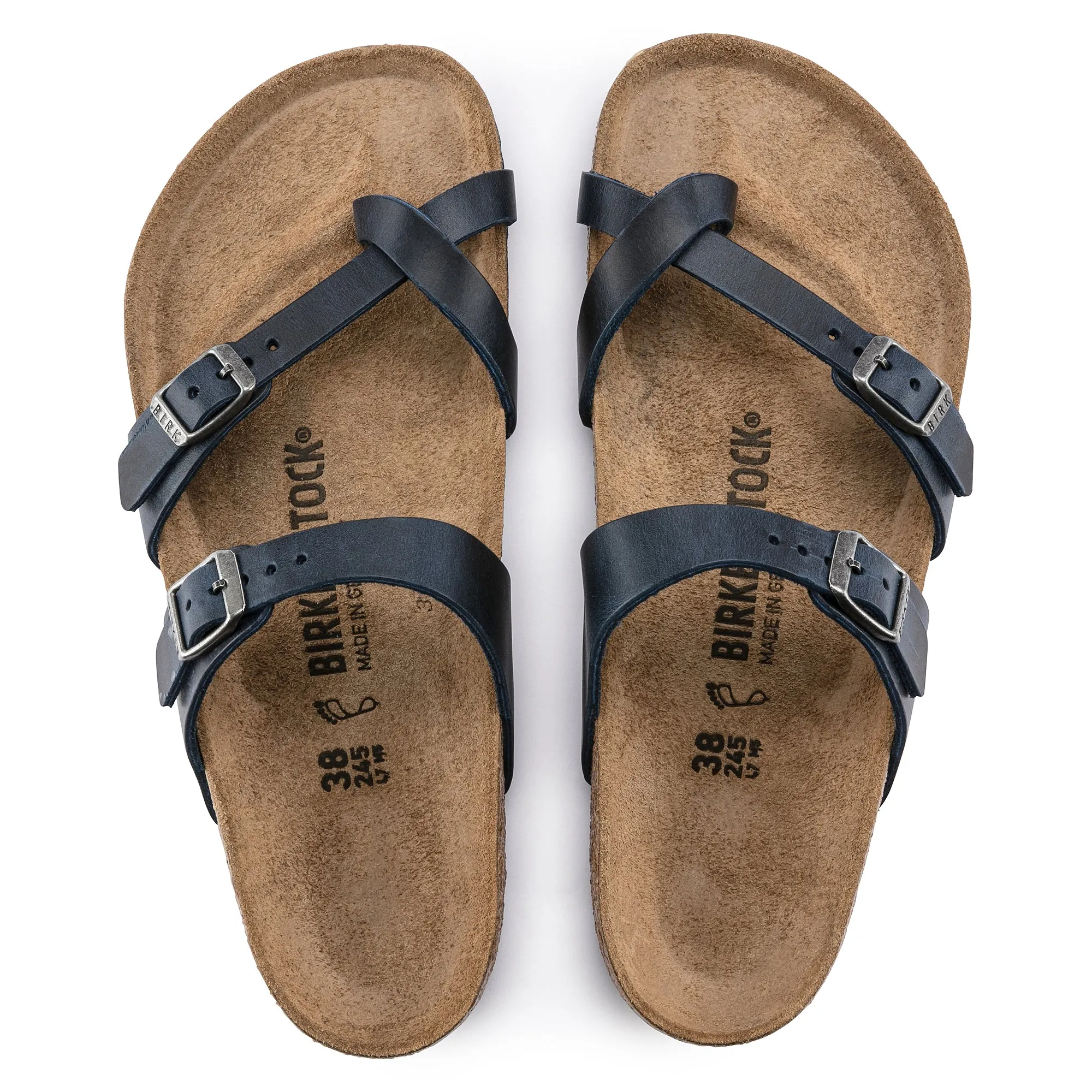 Women's Birkenstock Mayari Oiled Leather Color: Navy