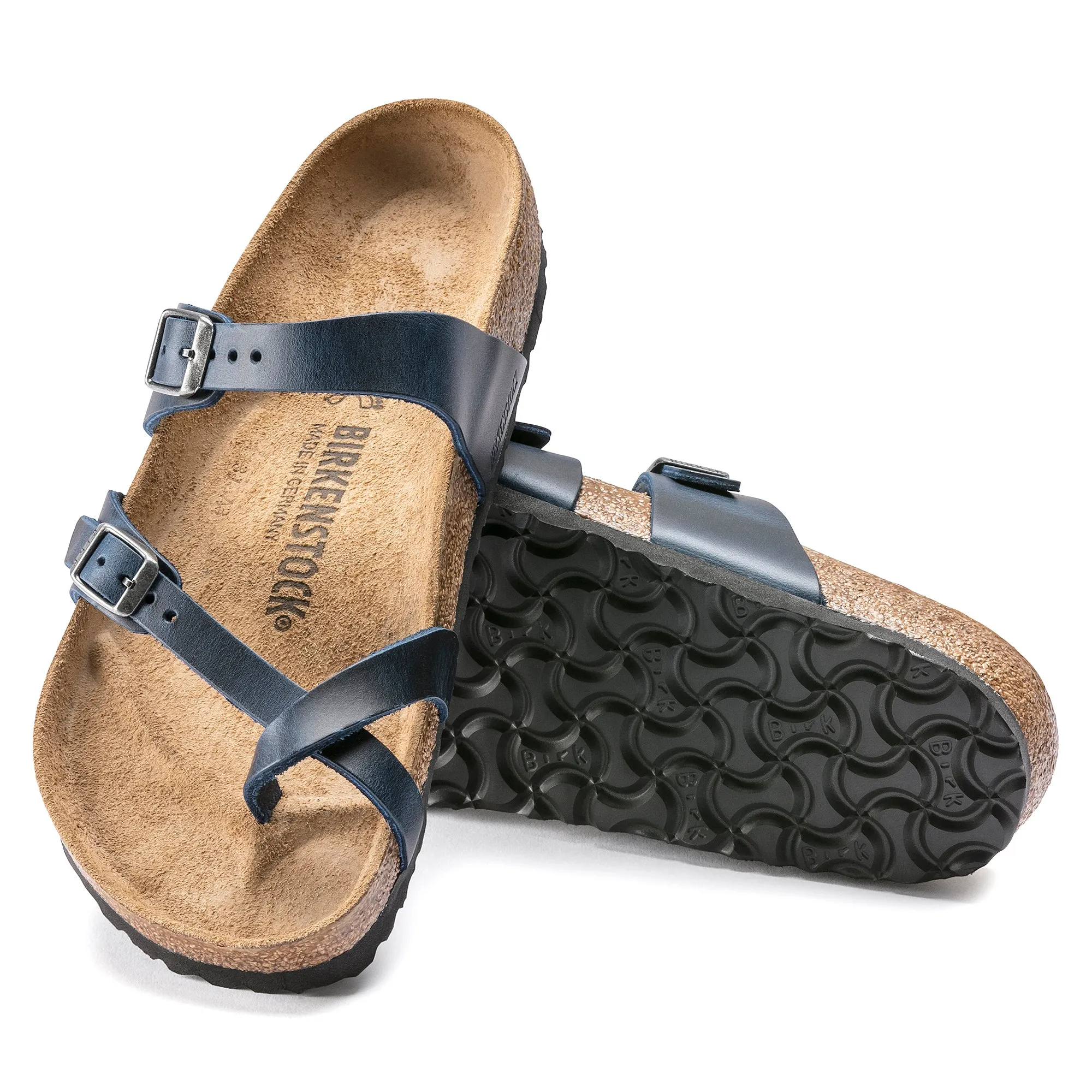 Women's Birkenstock Mayari Oiled Leather Color: Navy