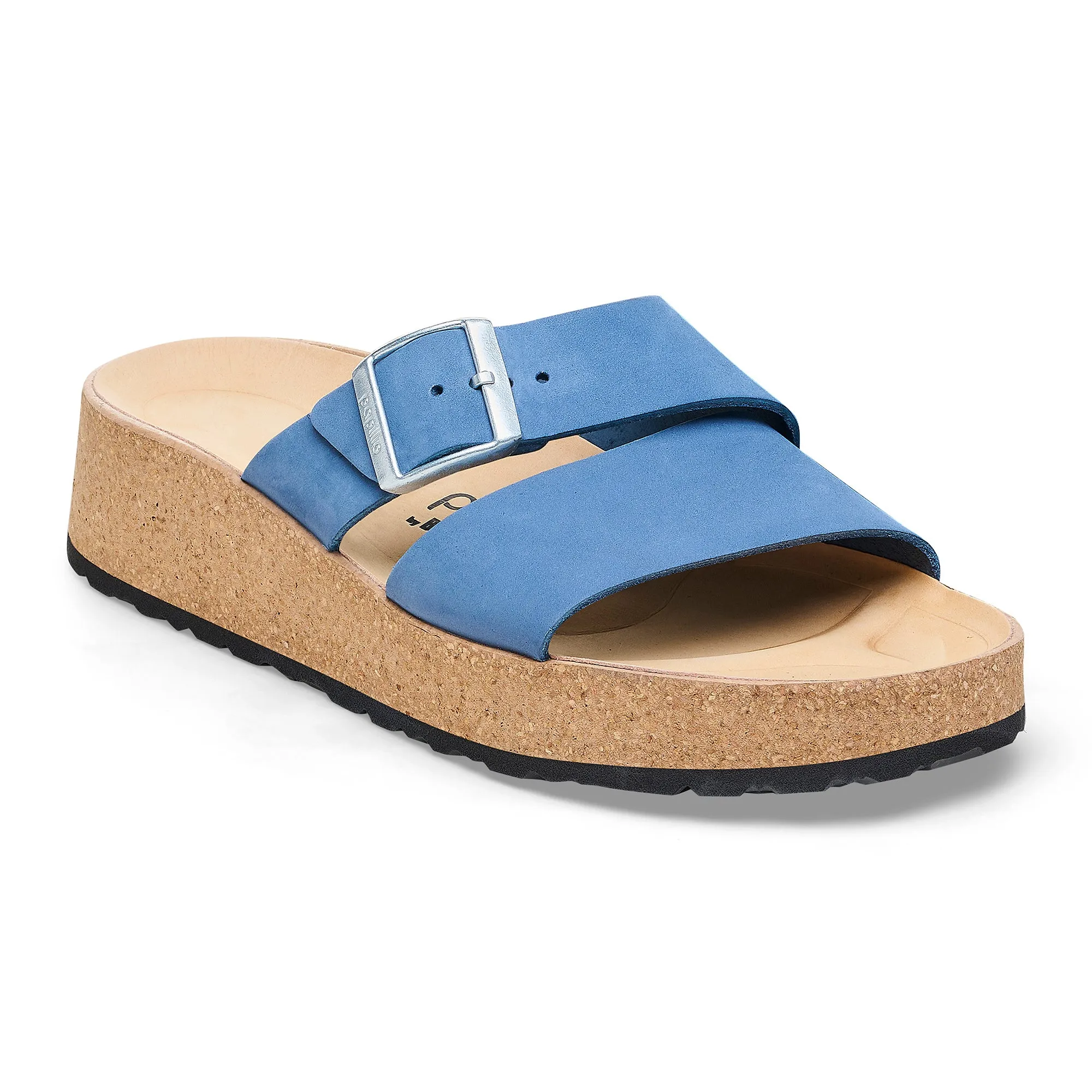 Women's Birkenstock Papillio Almina Nubuck Leather Color: Elemental Blue