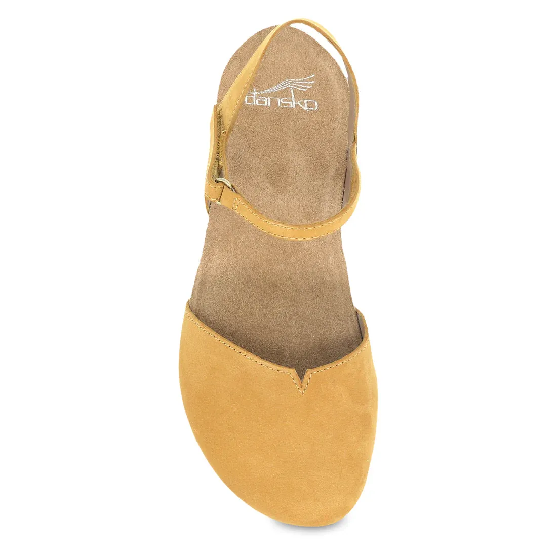 Women's Dansko Rowan Color: Mustard Milled Nubuck Mary Jane