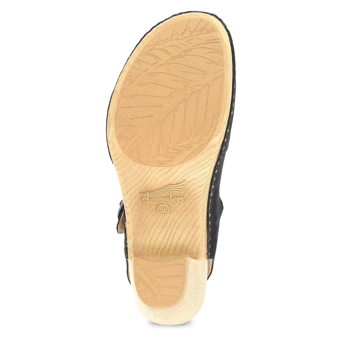 Women's Dansko Taytum Color: Black Milled Nubuck Sandal