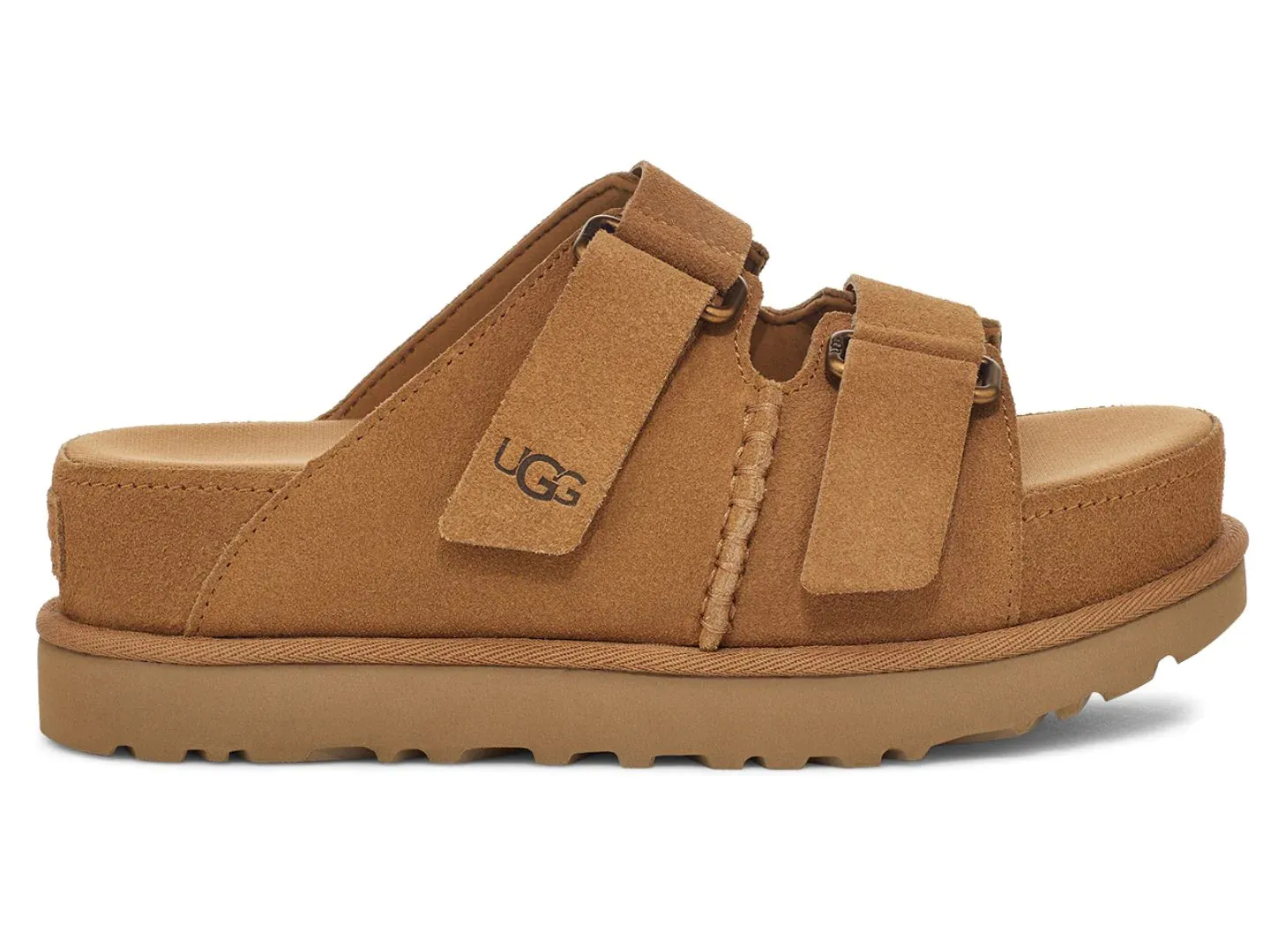 WOMEN'S UGG GOLDENSTAR HI SLIDE SANDAL | CHESTNUT